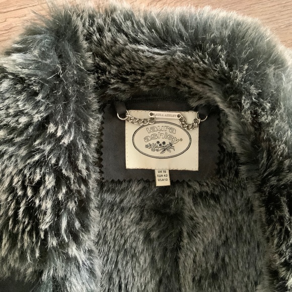 Laura Ashley Jackets & Coats Laura Ashley Faux Fur And Faux Suede